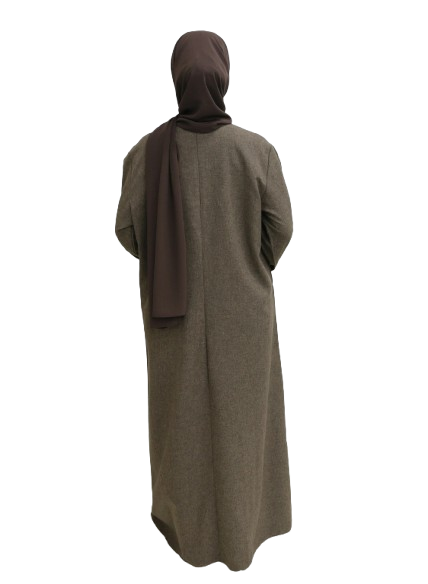 Evoirre Basic Modest Abaya Dress – Plain Long Sleeve with Belt