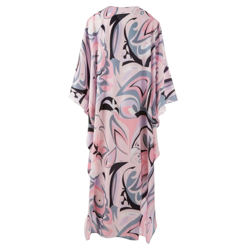 Evoirre 2025 Silk Kaftan Maxi Dress – Oversized Multicolor Beachwear for Women