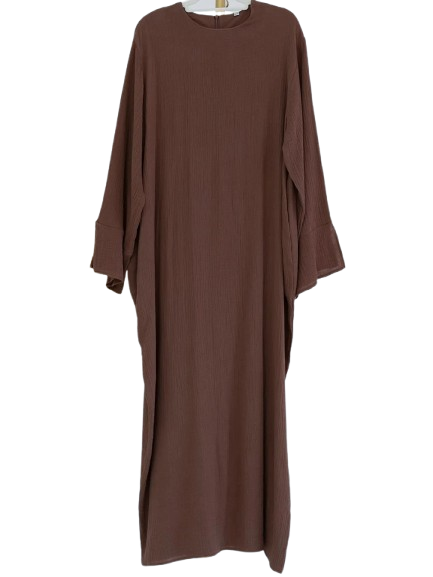 Evoirre Lightweight Cotton Abaya for Women – Loose Fit, Full Sleeve Dress
